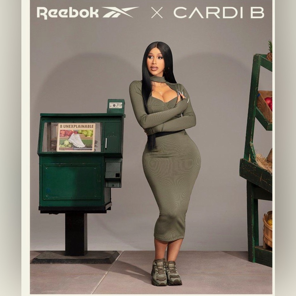 Sets Women's Bodysuit Cardi B Rib Skirt In Olive 🫒